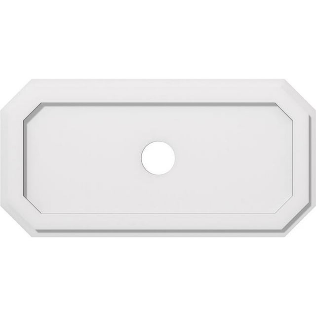 Ekena Millwork CMP28X14ED-03000 3 in. ID x 9.75 in. Rectangle Emerald Architectural Grade PVC Contemporary Ceiling Medallion