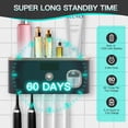 thumbnail image 3 of PHANCIR UV Toothbrush Holder for Bathrooms,5-Slot Wall Mount Toothbrush Timing Function Wall Mounted with Toothpaste Dispenser for Electric / Regular Toothbrush, 3 of 8