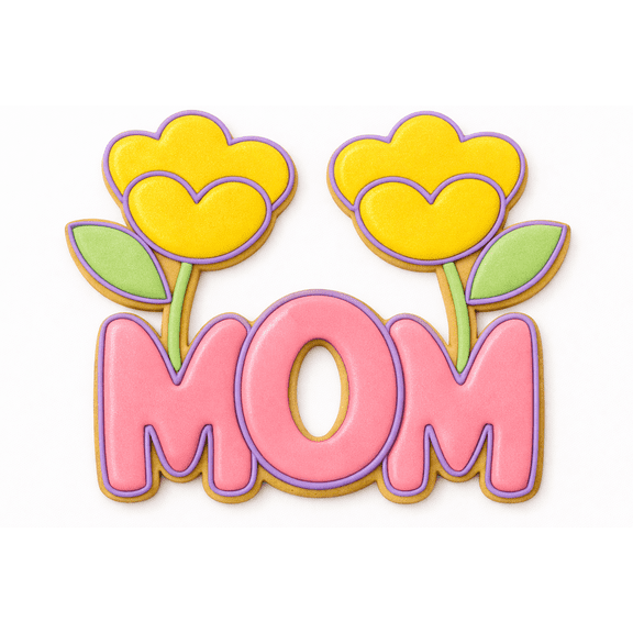 Mother’s Day Tulip MOM Cookie Cutter & Stamp
