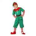 thumbnail image 3 of Disfraz de Papá Noel para Navidad, elfo verde, cosplay, fiesta de carnaval familiar, conjunto de ropa elegante de Año Nuevo para hombres, mujeres, niñas y niños, 3 of 5