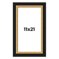 11x21 Frame Gold Real Wood Picture Frame Width 2.25 Inches | Interior Frame Depth 0.5 Inches |