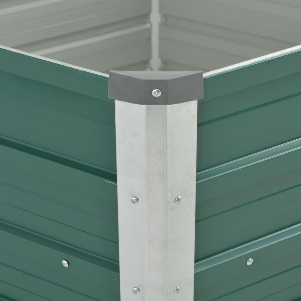 Garden Raised Bed Galvanized Steel 50.8"x50.8"x31.3" Green - Walmart