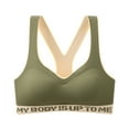 thumbnail image 1 of Gibobby Sujetador Ropa interior deportiva Deportes Yoga Fitness Tamaño Espalda Casual Grande Mujeres Íntimos Brasier mujer(Verde,M), 1 of 5