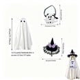 thumbnail image 4 of Halloween Porch Goose Outfits 23 Inch Polyester 3Pcs Ghost Set with Bag for Outdoor Garden Decor Spooky Goose Clothes for Family Yard Orange Purple by MPOISVA, 4 of 8