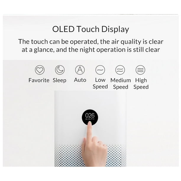 Mi air cheap purifier display