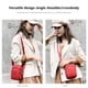 thumbnail image 4 of Bolsa de cuerpo de mujer de nailon, monedero de hombro de 3 capas con cremallera, bolso de mano mini rojo, 4 of 6