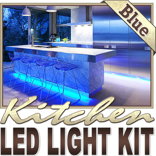 Biltek 6 Ft Blue Kitchen Glass, Blue Under Counter Lights