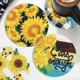 thumbnail image 3 of Posavasos de madera con diamantes para manualidades, Gnomo de abeja con soporte, Donut, 6/8 Uds., fruta dulce, 3 of 8
