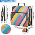 thumbnail image 2 of FORMRS Zipper Binder with Shoulder Strap 2-inch Ring 500 Sheet Capacity File Bag, Color Striped, 2 of 5