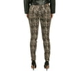 thumbnail image 2 of Miss Halladay Women's Black Stretch Twill MidRise Skinny Jeans Snake Skin Print, 2 of 3