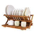 thumbnail image 1 of Utoplike Large Teak Dish Drying Rack, Wooden 3 Ti, 1 of 8