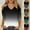 Gray, variant on New Summer Oversize 3/4 Sleeve Shirts for Womens 2024 Fashion Casual Off Shoulder V-neck Printed Top