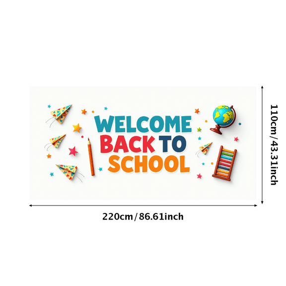 Colorful Welcome Back to School Banner Background Party Decorations Backdrop for School Events Classroom Decorations Opening Ceremony Props