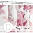 thumbnail image 6 of Extra Long Shower Curtain 72 x 84 Inch, Tall Watercolor Floral Fabric Shower Curtain, Modern Abstract Pink Flower Bathroom Shower Curtain Set with Hooks, 6 of 6