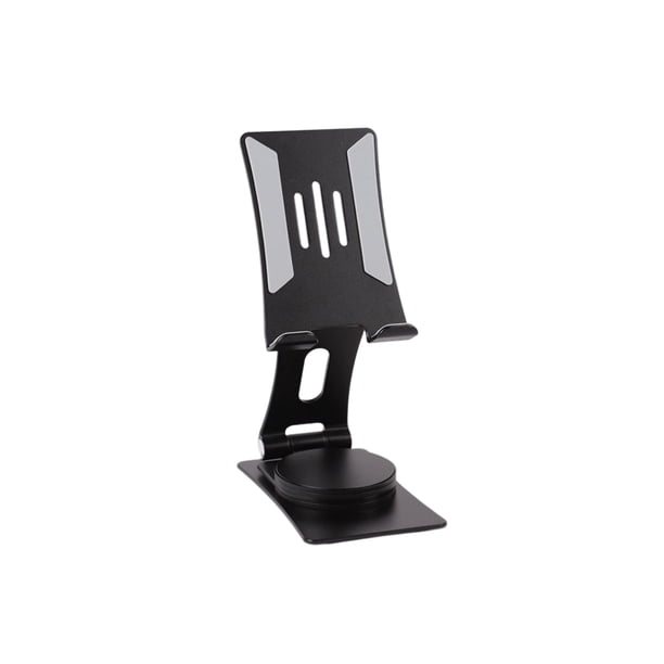 Kearding Soporte para teléfono, estante fijo para oficina en casa, aleación de aluminio ajustable, soporte para teléfono móvil, accesorio de fijación Electrónica Negro