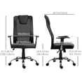thumbnail image 3 of Vinsetto Ergonomic Office Chair, Mesh Desk Chair w/ Headrest, Black, 3 of 10
