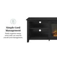 thumbnail image 5 of Walker Edison Open Storage Fireplace TV Stand for TVs Up to 80", Espresso, 5 of 13
