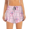 thumbnail image 2 of Salouo pink bows Print Women's 2 in 1 Running Shorts Double-Layer Shorts Athletic Workout Gym Yoga Shorts Running Shorts for Women-XX-Large, 2 of 7