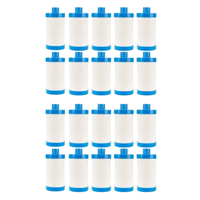 2X Household to Impurity Rust Sediment Washing Machine Water Heater Shower Shower Water Filter Water Purifier Filter,20 * water purifier filter,white&blue