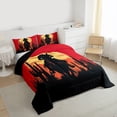 thumbnail image 3 of Homewish Rustic Southwest Cowboys Bedding Comforter Set,Tropical Desert Cactus Twin Comforter Sets,Orange Sunset Bedding Set For Boys,Super Cozy Room Decor Reversible,2-Piece, 3 of 8