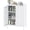 White, variant on YANGLI Metal Bathroom Cabinet with 2 Glass Doors & 2 Adjustable Shelves, Floor Storage Sideboard for Living Room, Dining Room, Home Office