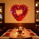 thumbnail image 1 of Guirnalda Decorativa En Forma de Corazón para San Valentín, 32 Cm, Iluminada, de Plástico Rojo, Resistente Al Agua y Al Sol | Suministros para Bodas, Compromisos, Aniversarios, Fiestas, Interiores y, 1 of 6
