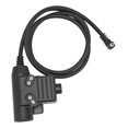 thumbnail image 1 of PTT Adapter Cable, U94 PTT Military Adapter Professional Reinforced Flexible Strong Bite Force PU Cable For T5500 For T5100 For T5800, 1 of 8