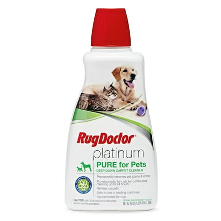 Rug Doctor Platinum PURE Pet Deep Carpet Cleaner; Powerful Formula Permanently Removes Pet Stains and Lingering Odors, Renews Carpets and Deters Remarking; Refreshing Sparkling Breeze Scent; 52