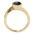 thumbnail image 3 of Aonejewelry Jewelry 1.00 Carat Round Shape Natural Black Diamond Single Stone Elegant Design Enagagement Wedding Ring Crafted In 18K Solid Rose White and Yellow Gold For Woman, 3 of 7
