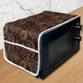 thumbnail image 1 of Paisley Microwave Oven Cover, Middle Pattern Tribal Art Bohemian Themed Composition Printed Image, Water Resistant Organizer with Pockets Kitchen, 36" x 12", Burgundy and Dark Mustard, by Ambesonne, 1 of 4