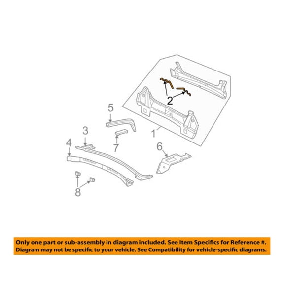 Buick GM OEM 97-05 Park Avenue Rear Body-Trim Support 25641456