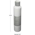 thumbnail image 3 of DecMode White Ceramic Handmade Decorative Vase with Gray Striped Accents, 7" x 7" x 31", 3 of 7