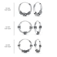 thumbnail image 2 of LeCalla 925 Sterling Silver Tribal Bali Hoop Earrings for Women, 2 of 5