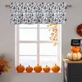 thumbnail image 6 of Blue Pumpkin Valances for Windows, 54 x 18in, Pine Cone Watercolor Maple Leaf White Wood Rod Pocket Kitchen Valance Curtain Light Filtering Window Treatments for Living Room Bedroom, 1 Panel, 6 of 7