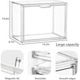 thumbnail image 2 of Acrylic Box Display Case, Clear Plastic Stackable Storage Bins with Magnetic Attraction Lid, Showcase for Cosmetic, Large Figures Collectibles (5 Pack, X-Large), 2 of 6
