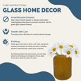 thumbnail image 7 of Bergamo Art 7" Decorative Handmade Patterned Glass Vase in Light Amber, 7 of 7