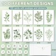 thumbnail image 3 of 100PCS Greenery Blank Cards and Envelopes Bulk 4x6 Inch Watercolor Botanical Greeting Cards With Envelopes Stickers Green Leaves Plants Thank You Note Card For Birthday Baby Bridal Shower Wedding, 3 of 7