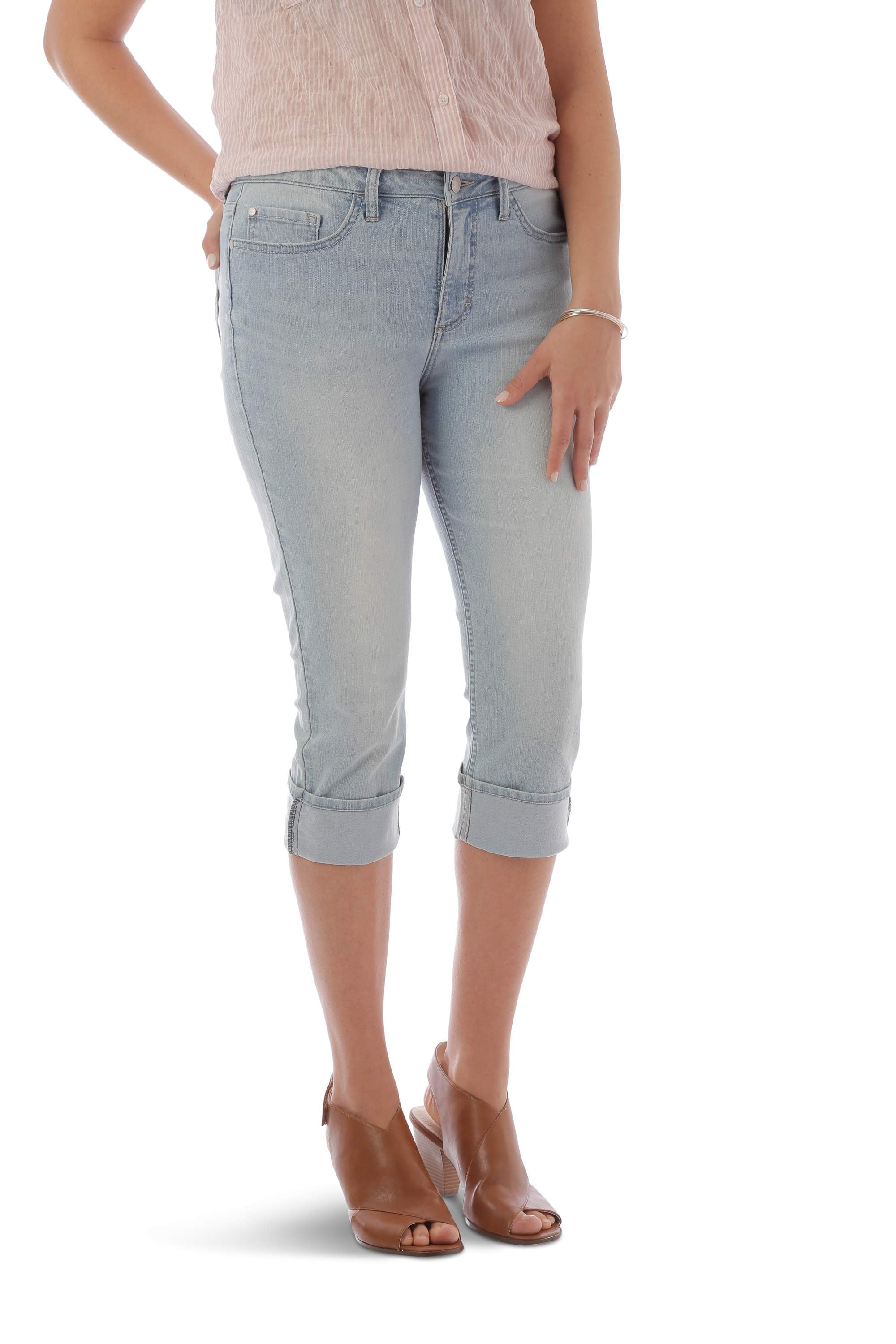 Women's Denim Cuffed Capri