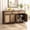 Natural, variant on PieDle 63'' Sideboard Buffet Cabinet, Rattan Entryway Storage Cabinet with 3 Drawers, 4 Doors, Adjustable Shelves for Dining Room