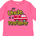 thumbnail image 4 of Inktastic My Uncle is a Firefighter with Fire Truck Boys or Girls Long Sleeve Toddler T-Shirt, 4 of 5