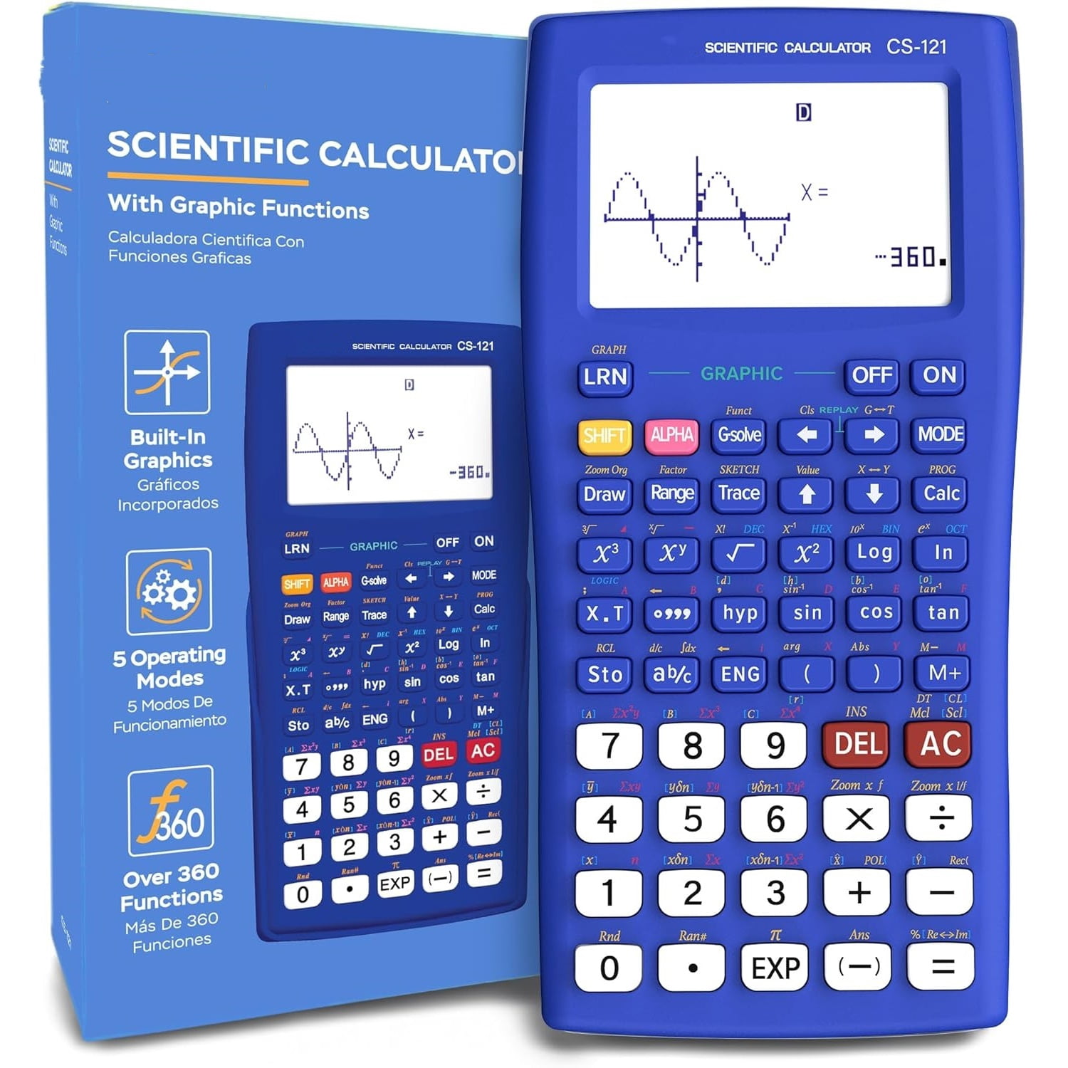 "Scientific Calculator with Graphic Functions - Multiple Modes with Intuitive Interface - Perfect for Beginner and Advanced Courses, High School or College "
