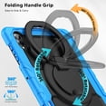 thumbnail image 4 of Case for Samsung Galaxy Tab S11 Ultra 14.6 inch 2025, 360 Rotating Stand Handle Pencil Holder Shoulder Strap Heavy Duty Shockproof Cover, Sky Blue, 4 of 7