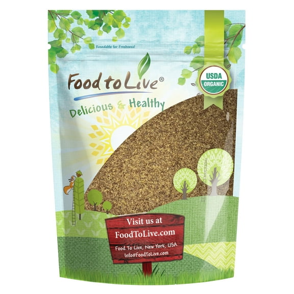 Organic Brown Milled Flax Seeds, 0.5 Pounds — Non-GMO, Raw, Vegan, Kosher — by Food to Live