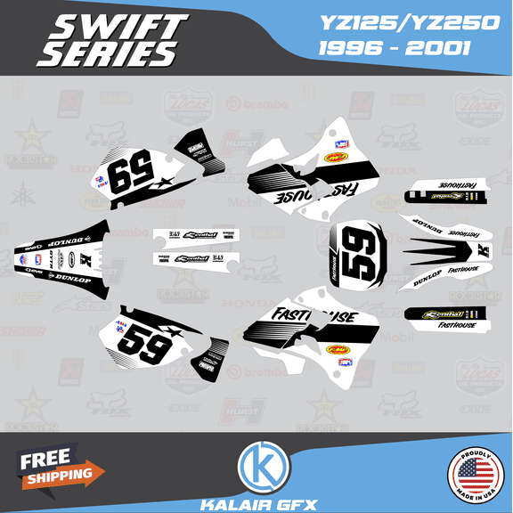 Kalair GFX Graphics Kit for Yamaha YZ125 (1996-2001) Swift Series