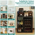 thumbnail image 5 of Advwin 4-Tier Mini Fridge Stand, Adjustable Kitchen Bakers Rack, Industrial Style Freestanding Utility Storage Shelf for Living Room, Dorm, Office, Bar, Gray, 5 of 9