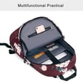 thumbnail image 7 of Mosiso 15.6 Inch Laptop Backpack, Business Travel Backpack Anti Theft Casual Daypack Bag with USB Charging Port, Polyester Backpack for Women & Men, Red Camellia, 7 of 7