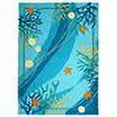thumbnail image 2 of Home Fires PP-RP001J 26 in. x 60 in. Underwater Coral and Starfish Indoor Outdoor Hand Hooked Area Rug - Bright Deep Blue, 2 of 2
