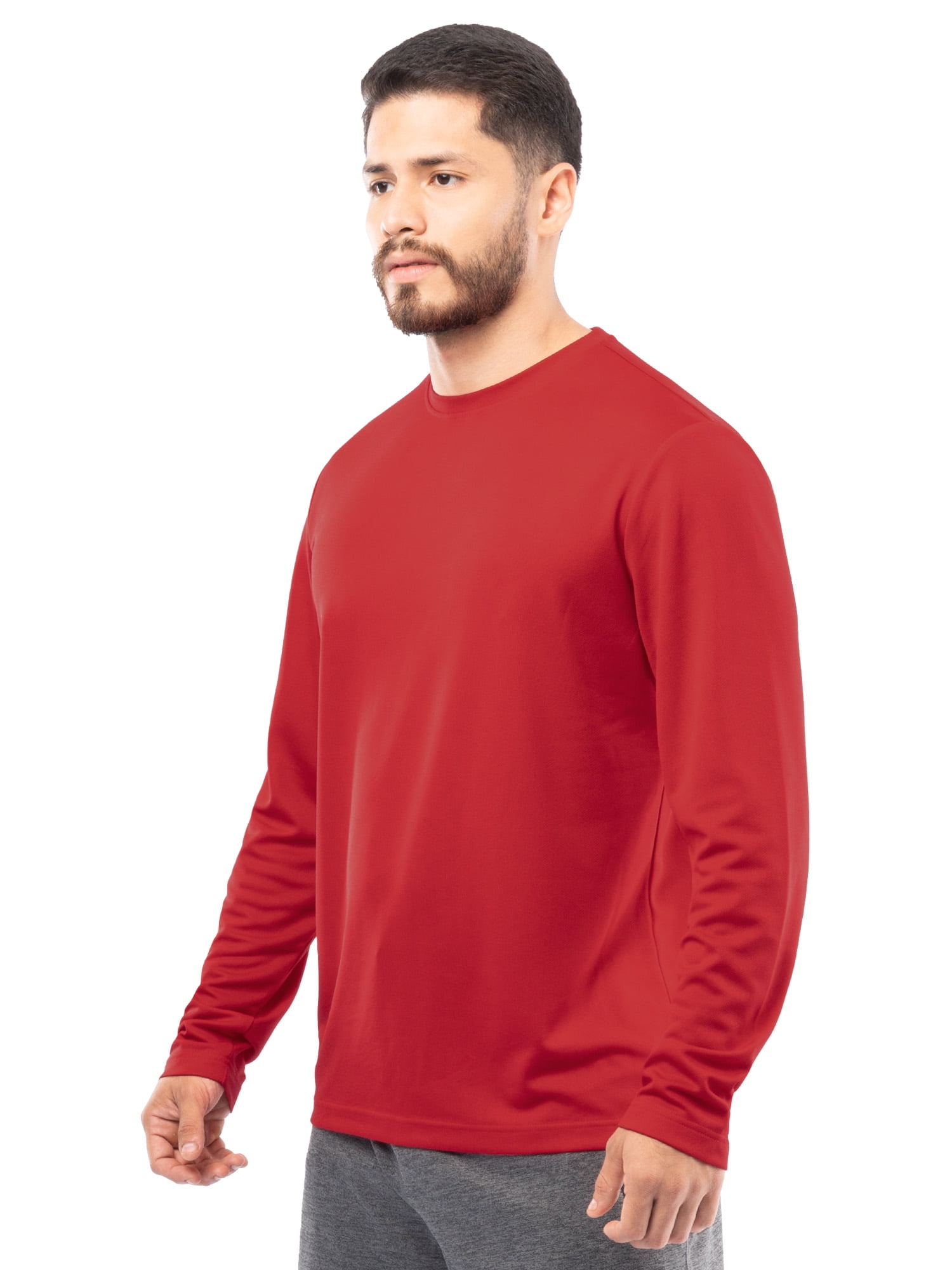 Athletic Works Men's Core Active Long Sleeve T-Shirt, Sizes S-5XL
