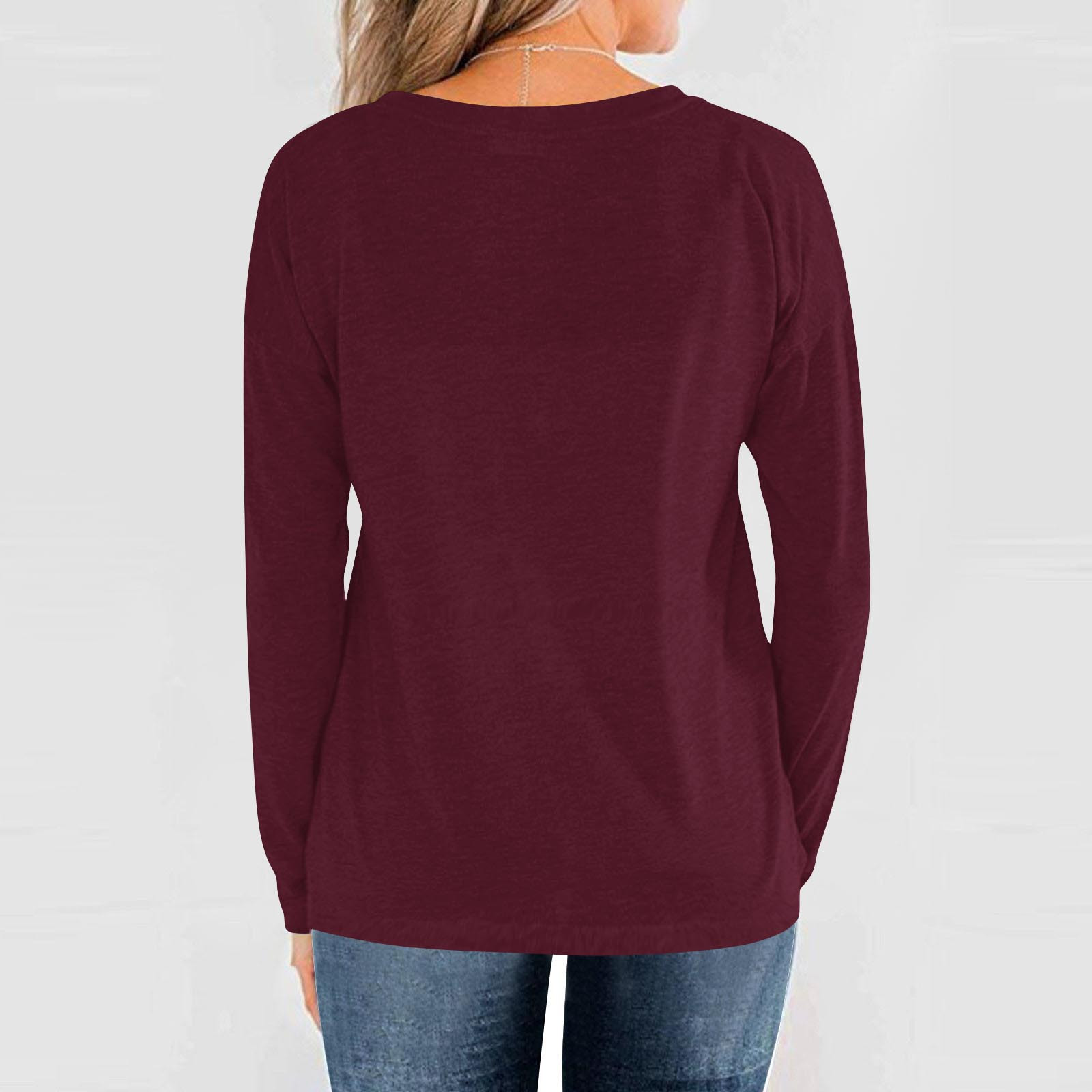 gakvov Fall Savings Clearance 2022!Plus Size Shirts For Women Long Sleeve Henley Tops Pullover With Buttons Down Casual Loose Fit Pullover V-Neck Tunics Tops