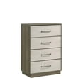 thumbnail image 7 of Gem Modern Style two tone 4-Drawer Chest Made with wood in light Beige & Brown, 7 of 7